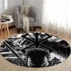 Guts Sword in Berserk Printed Round Carpet for Living Room Bedroom Kitchene Rugs Mats Flannel Anti-Slip Rug Decoration Gift