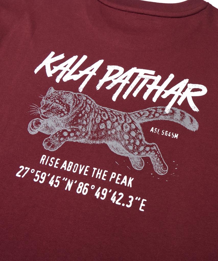 Kallapataleu Back Kp Tiger Graphic Short-Sleeved T-Shirt - Wine