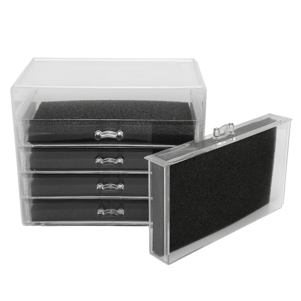 5 Layer Jewelry Drawer Storage Box Case Transparent Acrylic Desktop Cosmetic Makeup Drawer Storage Cabinet