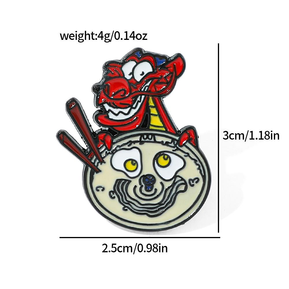 Креативная Личность Мулан Мушу Дракон Металлическая Значок Персонаж Фильма Сплав Масляная Капля Брошь