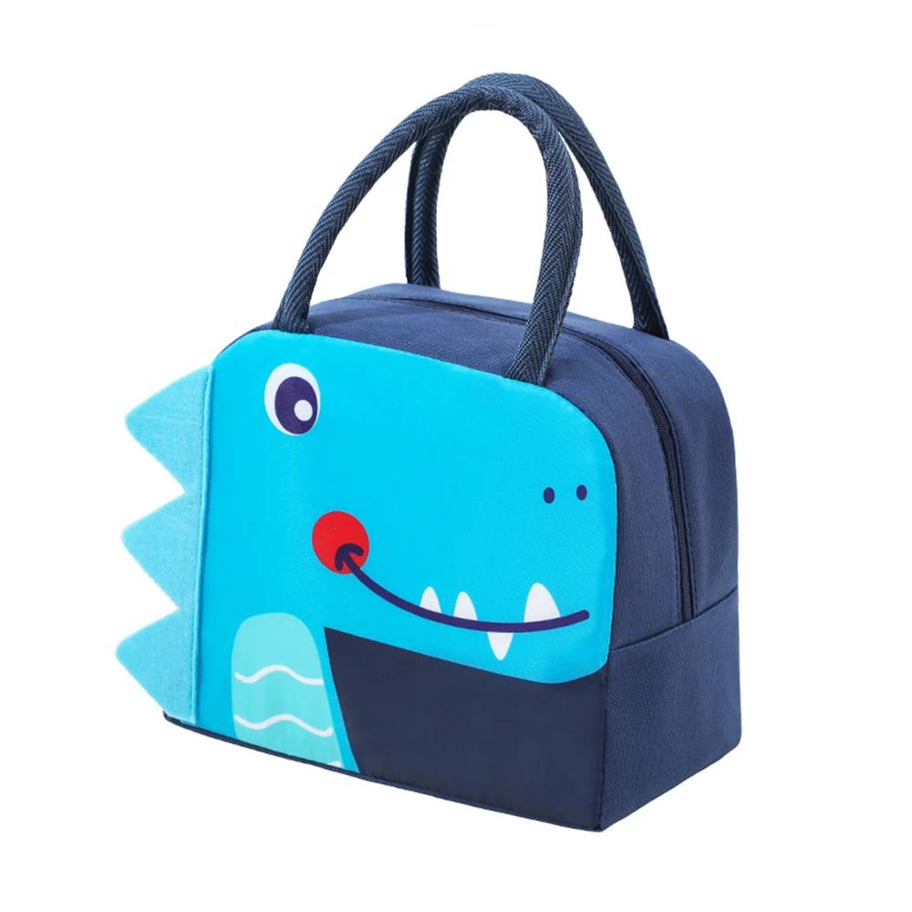 

3D Cartoon Lunch Box Storage Bags Cute Three-Dimensional Bento Bags Thermal Insulation Picnic Tote Waterproof Oxford Ice Pack