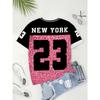 Summer best-selling fashion trend digital 23 printed T-shirt, personalized sportswear for women and children