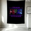 Teen Titans Wall Tapestry Aesthetic Wall Hanging Printed Fabric Blanket Decorative Tapestries For Bedroom Living Room Home Decor