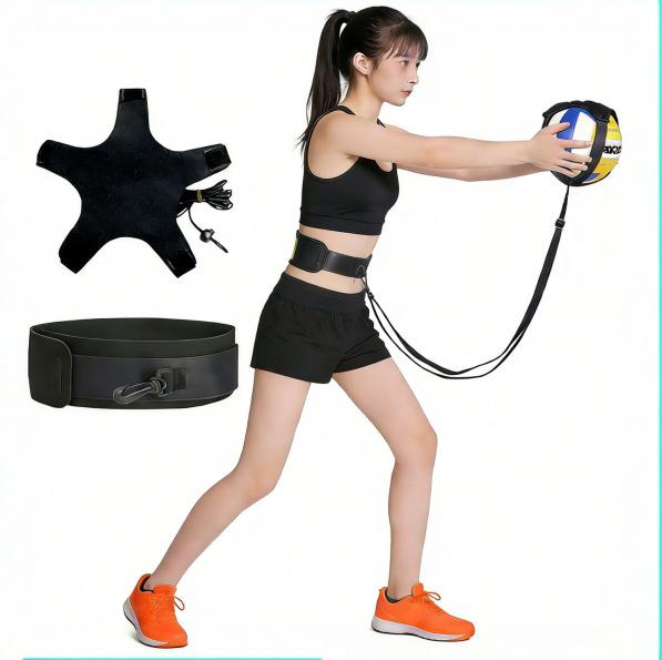 Volleyball Training Aid: Adjustable Spike, Serve, Pass Practice with Automatic Return & Juggling.