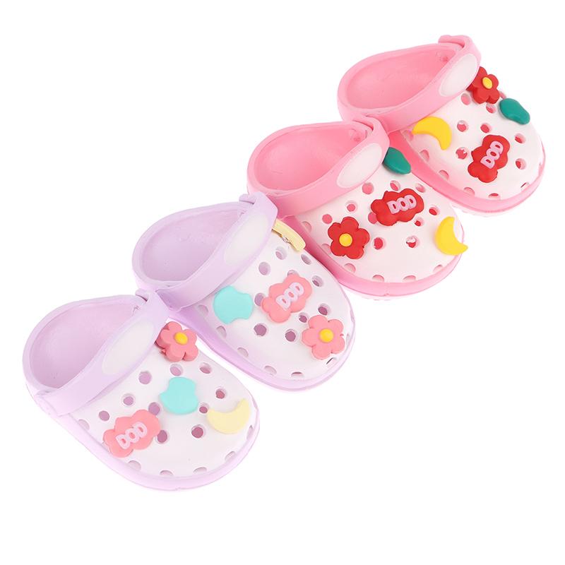 1 paar Puppen Schuhe Mini Loch Sandalen Strand Schuhe Puppe Zubehör Spielzeug