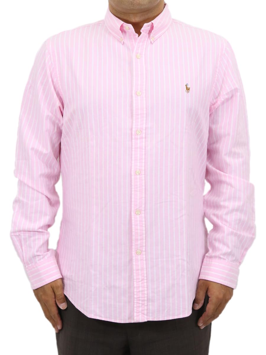 

Polo Ralph Lauren Slim Fit в полоску Оксфорд с длинным рукавом Размер Мульти Мужская рубашка на пуговицах, M, 01030028, [Б/У]
