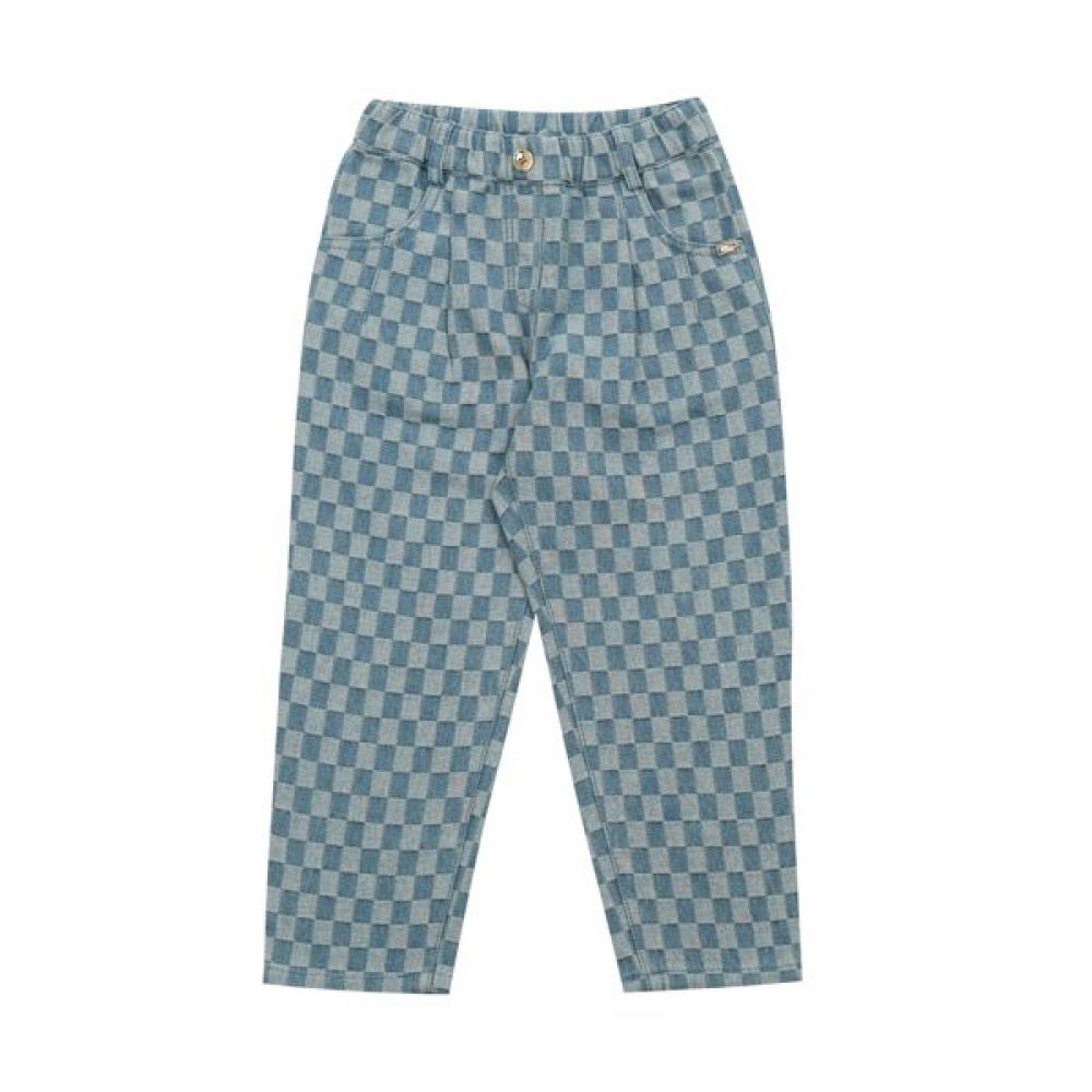 Tiffany Denim Pants Block Check T31kap030 denim/110