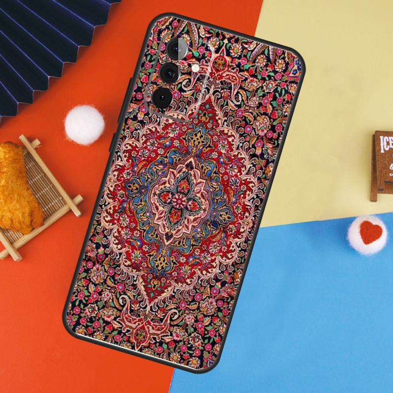Persian carpet Floral pattern Case For Samsung Galaxy A54 A34 A14 A55 A35 A33 A53 A13 A23 A17 A06 A16 A56 A36 A52 A32 A15