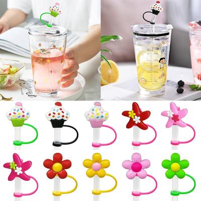 Spritzfeste Strohspitzenabdeckungen Luftdichter Strohhalm-Aufsatz Niedliche Trinkstaubschutzkappe Becherzubehör