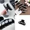 Luxurious Oversized Flower Hair Claw Charming Acetate Rhinestone Grab Clip For Women