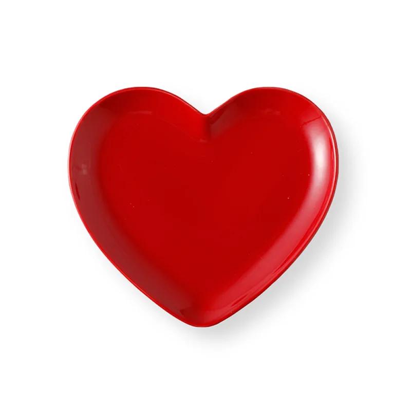 Creative Heart Ceramic Dinner Cooking Dishes Home Barbecue Salad Plate Oven Dessert Cake Plate Hotel Restaurant Tableware Modern