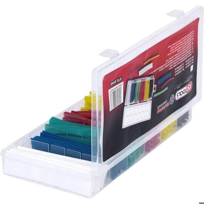 Assortiment de manchons rétractables - KS TOOLS - 100 pcs - Multicolore - Thermo-rétractable - Rond