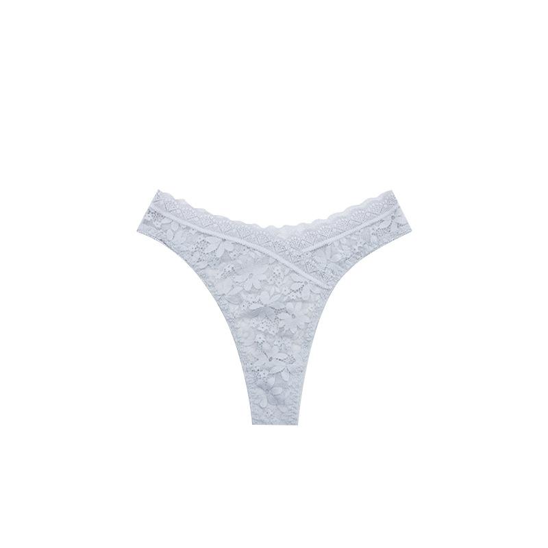 Sexy Lace Women Underwear Low-waisted Hollow Underwear Pure Cotton Women Briefs V-shaped Women Underwear High Elastic Breathable Antibacterial Fabric