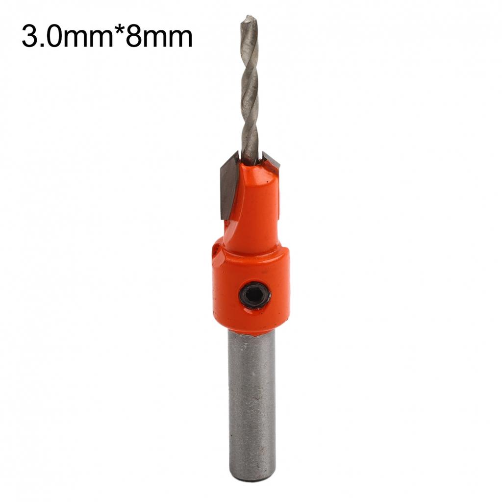 Self Tapping Countersink Drill Bit Screw Taper Hard Alloy Tool Round Shank