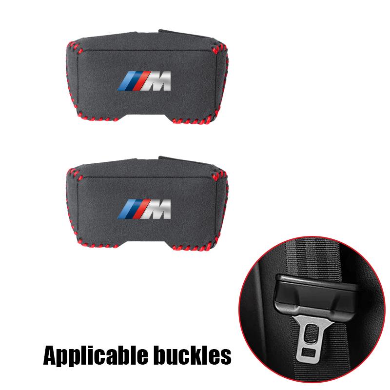Car Seat Belt Buckle Suede Protective Cover, Prevents Scratches & Rattling Noise For BMW G80 G06 G07 G42 G14 G15 G16 F82 Sticker 6YS3G