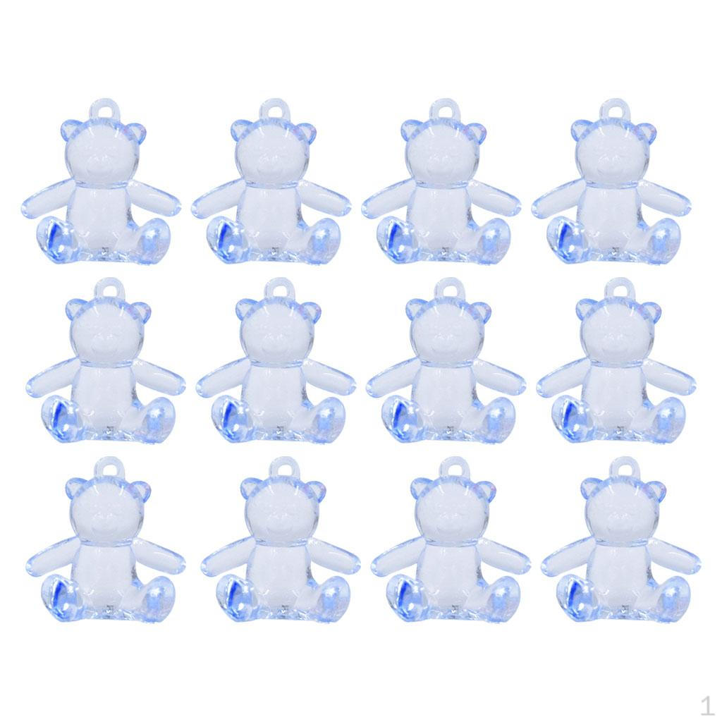 

12 / Stroller Pendants Charms Embellishments Jewelry Making Hairdressing Accessories Bear Blue