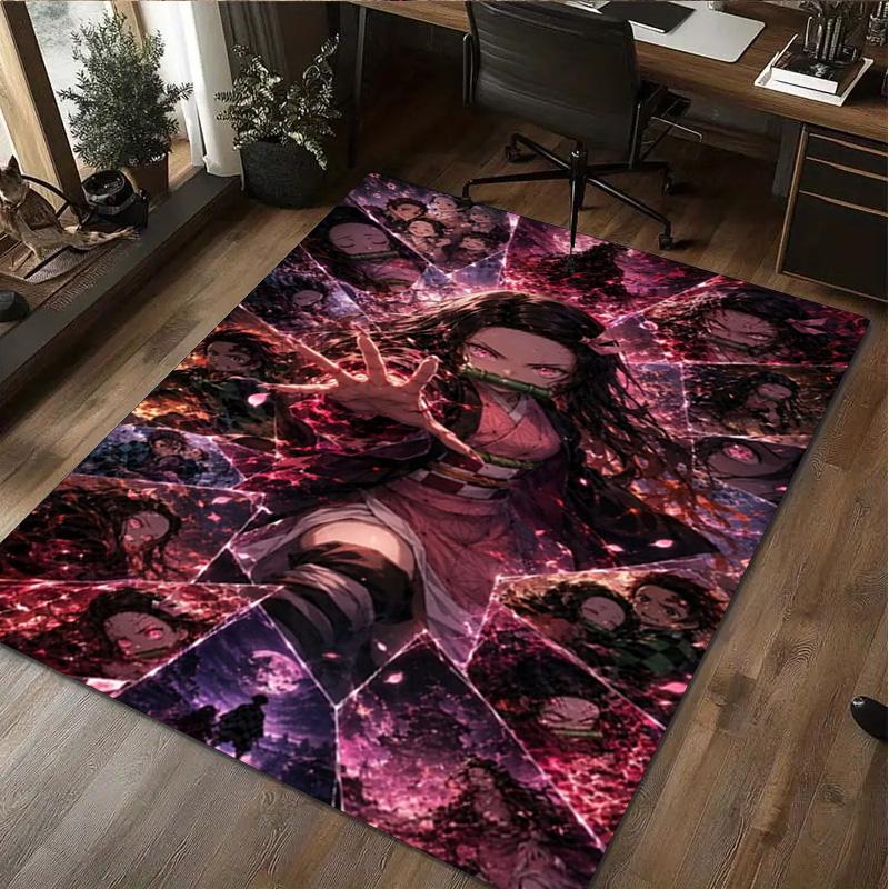Powerful Anime Characters Home Carpet Office Decorative Carpet For Living Room Bedroom Door Mat Floor Rug Computer Chair Area Rug