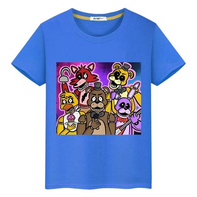Tricou anime de vară 100% bumbac Imprimat FNAF Tricou ocazional băiat scurt y2k o bucată Joc Iepure urs Kawaii Topuri haine copii fete