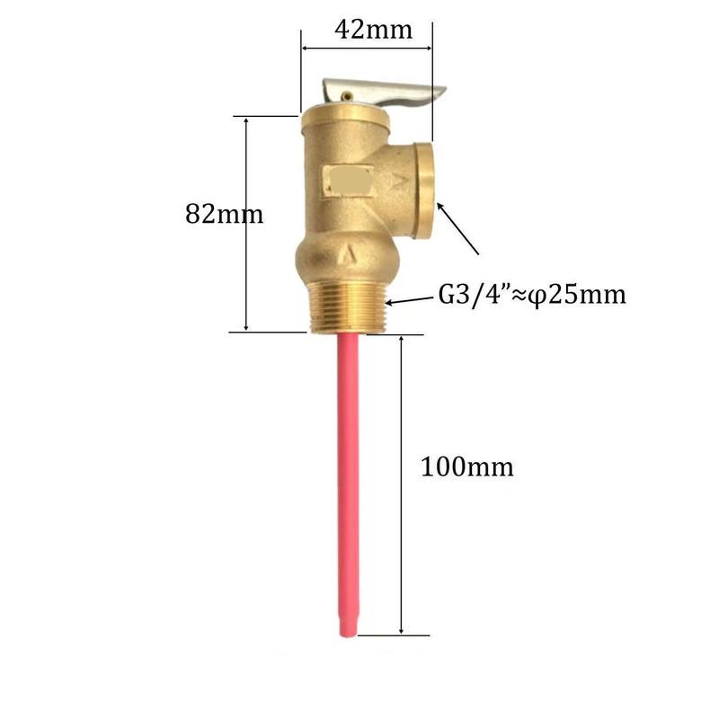 1PCS WYA-20 99C 101 PSI 210F WYA-20 0.7Mpa To Valve BSP 3/4 Inch Temperature And Pressure Relief Valve As TP Safety Valve