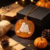 Decorative Pumpkin Pendant for Halloween Spooky Friendship Ornament Ghost Cat 2D Flat Acrylic Seasonal Decor Party Decoration Hanging Window