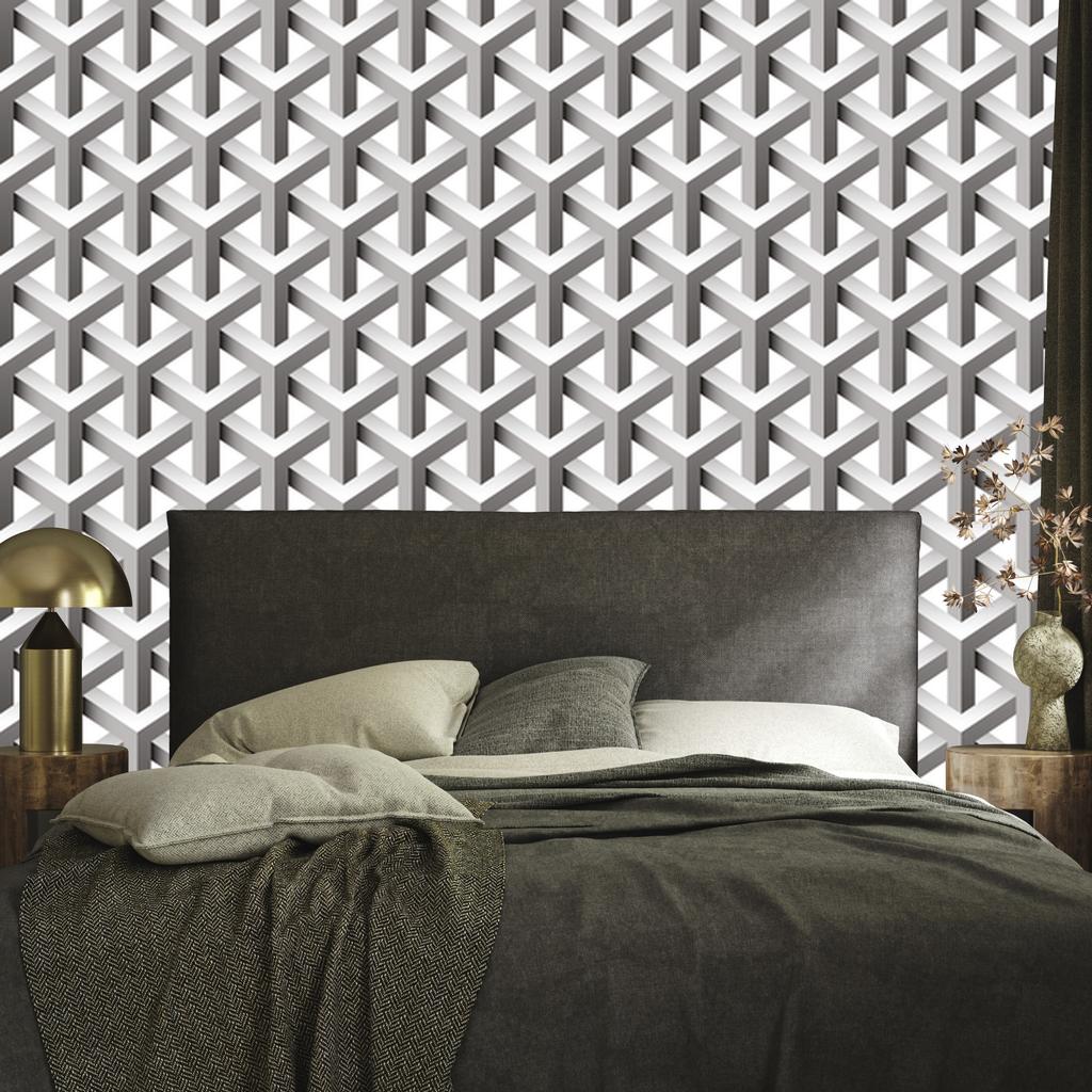 3D Geometric Pattern Wallpaper for Living Room and Bedroom 50x1000