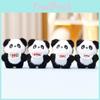 Panda Plush Toy With Cute Belly Band For Girls Gift And Backpack Decoration