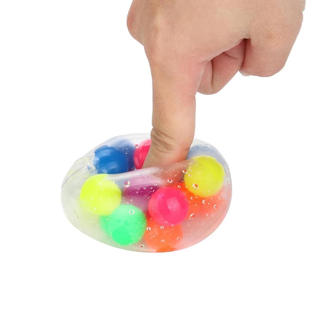 1pc Anti Stress Toy Sensory Stress Ball Stress Reliever Dimple Fidge Toys Release Rainbow Ball