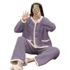 "Koreanischer Flanell-Pyjama für Damen - Dickes Samt Langarm Niedlich Winter Hausanzug"