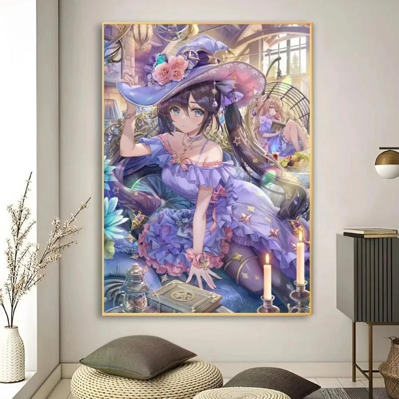 Genshin Impact Anime Game Poster Art Wall Murals Decor Bedroom Office Game Room Decor Gifts Kawaii Canvas Painting Cat Cars