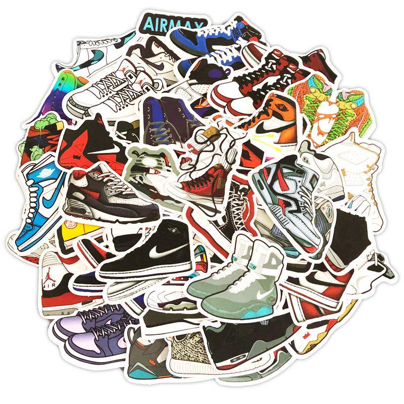 Unique And Creative Basketball Shoe Stickers For Laptop Skateboard And More