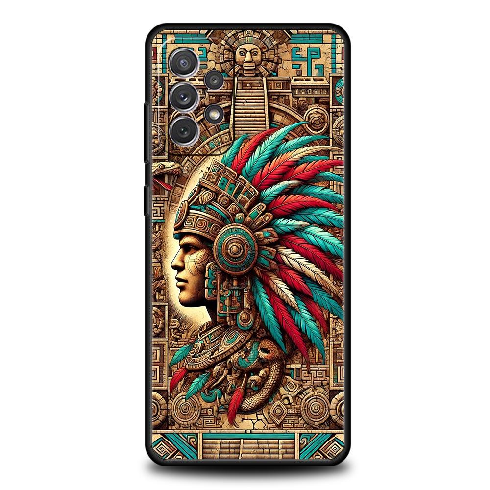 Vintage Totem Painting Phone Case for Samsung Galaxy A55 A35 A17 A07 A15 A13 A25 A51 A71 A72 A73 A32 A52 A52S A41 Soft TPU Shell