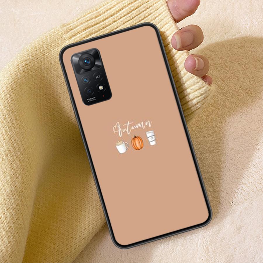Pumpkin Happy Fall Phone Case For Redmi 13C 14C Note 14 13 Pro Plus 5G Clear Capa 12 12C 10A 10C 10 9A 9C 9T 9 8 Pro Cover TPU S