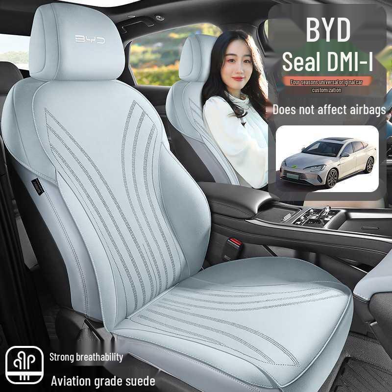 BYD Seal DMI-I Car Seat Cushion: Suede Half-Wrap, Fits 25 Models