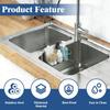 Double Side Sink Sponge Holder Stainless Steel Sink Saddle Drainer Rack  Countertop Storage