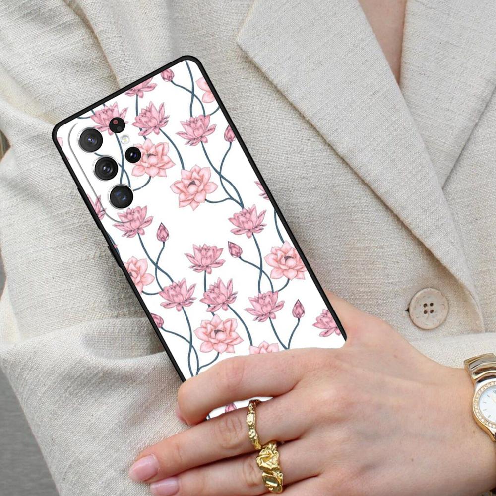 Lotus Flower Cell Phone Case for Samsung Galaxy S26 Ultra S25 S24 S23 S22 S21 S20 Note10 Cover