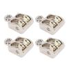 4pcs Stainless Steel Double Pulley Block 100KG Capacity Rope Pulley Block  Cable Pulling