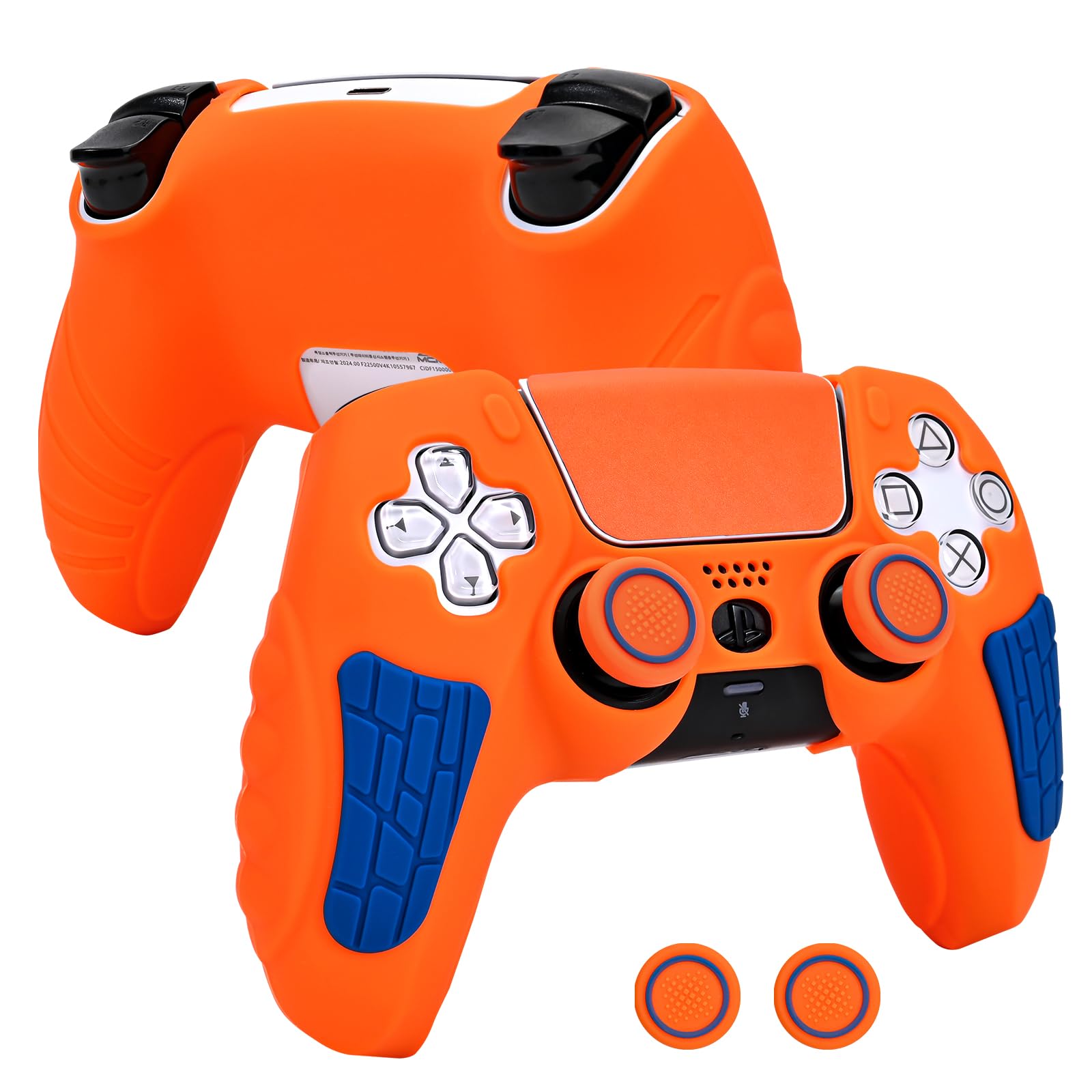 

Чохол для контролера Dlseego PS5, сумісний з контролером PlayStation 5, захисний чохол для контролера PS5 з ущільнювачем, ударостійкий, м який, легко утримувати помаранчевий