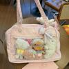 New Fashionable Polka Dot Sweet and Cute Ita Bag Large Capacity Women's Handheld Tote Bag Versatile Commuting Shoulder Bag