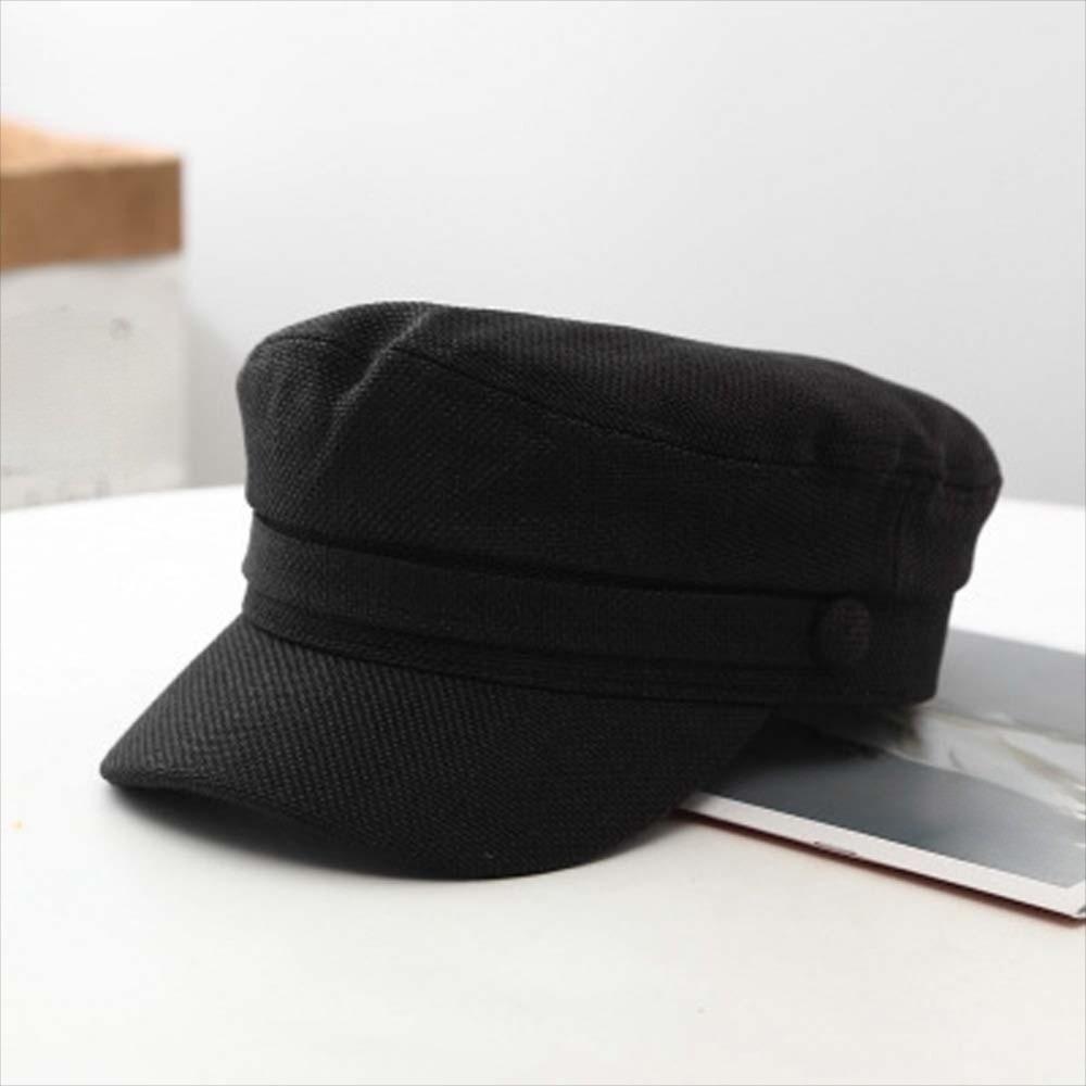 Visor Hats Fashion Octagonal Cap Cotton Linen Navy Hats Vintage Women Berets  Travel