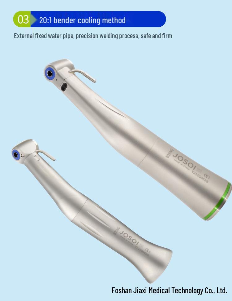 Jiaxi Fiberoptisches Dentalimplantat-Handstück, Winkelstück 20:1 Reduktion (Kompatibel mit Kavo, WH, Osstem, Yedent)