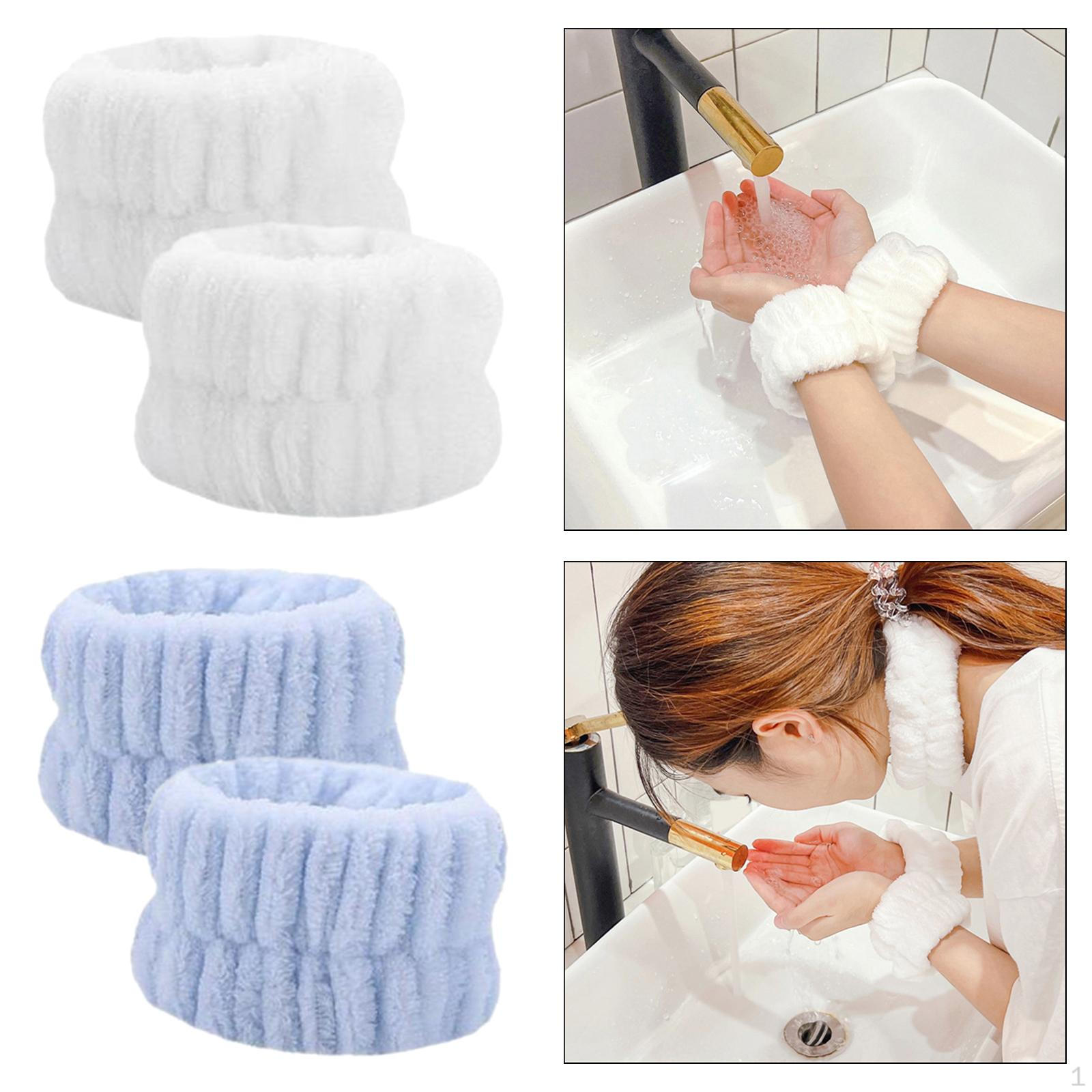 

2 пары впитывающих полотенец, портативные для вечеринки, белого цвета, синие