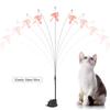 Simulations Vogel Katzen Spielzeug Saugnapf Lustige Feder Vogel Katzen Stock Spielzeug für Kätzchen Spielen Reizangel Stab Haustierbedarf
