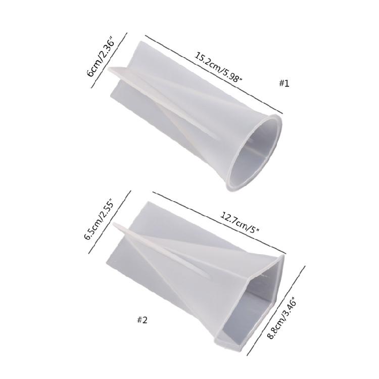 Cone Ring Holder Resin Mold Pyramid Silicone Epoxy Mold for Candle Ring Stand