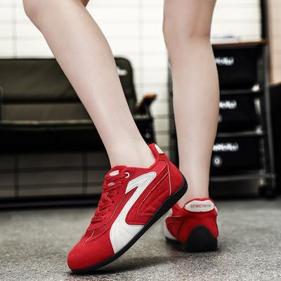 Fashi Damen Sneaker Leichtgewicht Fahren Freizeit Dünne Sohle Ballerinas Weiche Sohle Bequem Rutschfest Schnürschuhe Wanderschuhe Herren