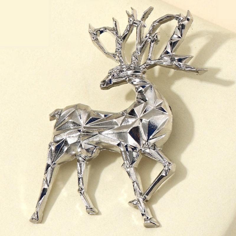 

Модный дизайн Броши в форме животного оленя для женщин Ювелирные изделия Блестящие стразы Броши Ювелирные изделия Универсальные броши Аксессуары серебряный