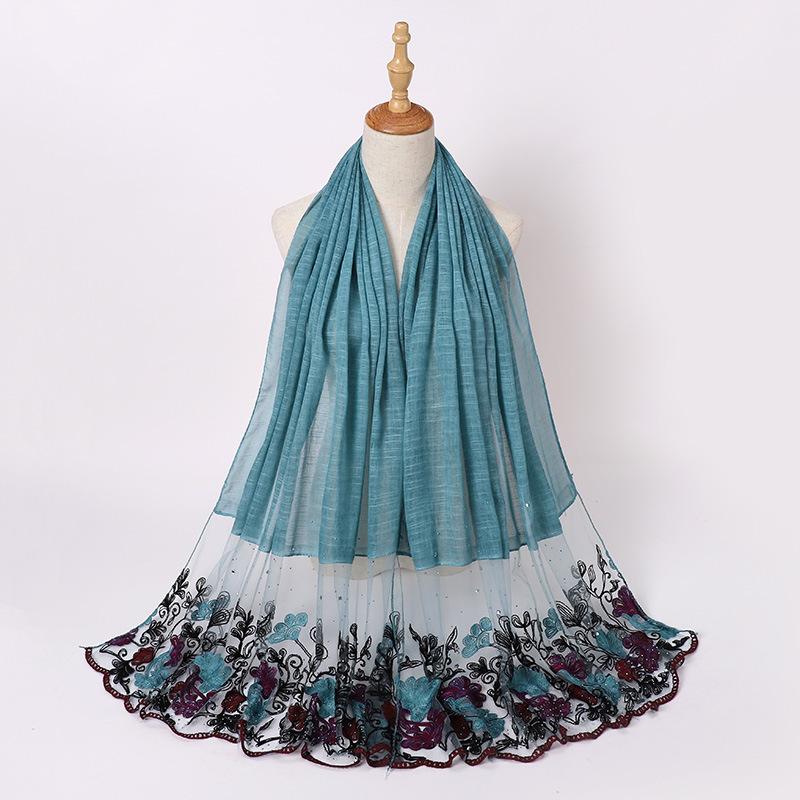 

New Lace Hot diamond-ironing Fashion Scarf Malaysia Indonesia Tourism Headband 85x180cm