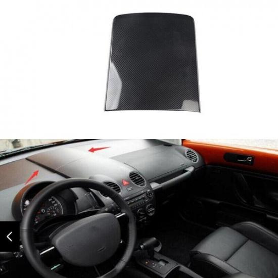 1PCS Middle Dash Dashboard ABS Cover Trim Carbon Fiber For VW Beetle 2003-2012