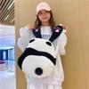 Fashion Street Panda Plush Shoulder Bag For Girls Cute Cartoon Backpack Soft Material