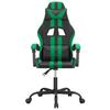 Gaming Chair Black and Green Artificial Leather