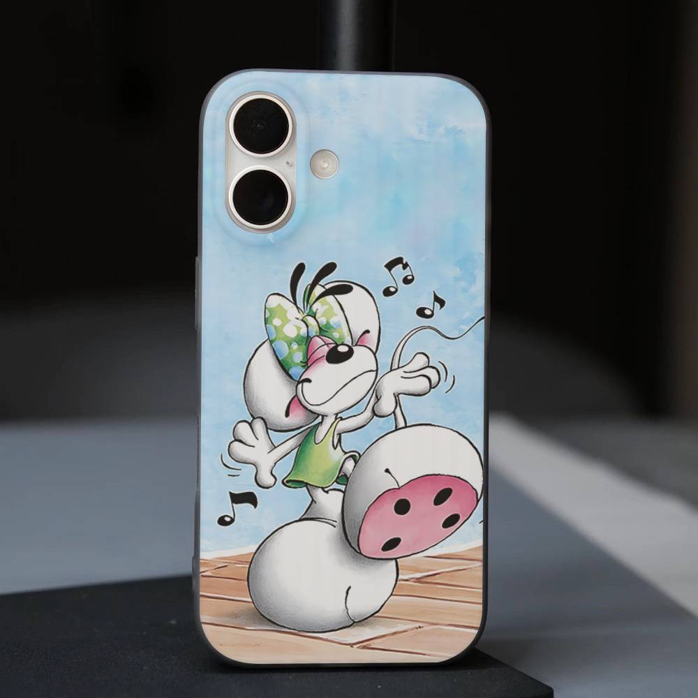 Cartoon D-Diddl For IPhone 17 16 15 14 13 12 11 Pro Max Plus Pro Clear Phone Cover Non-Slip Shell